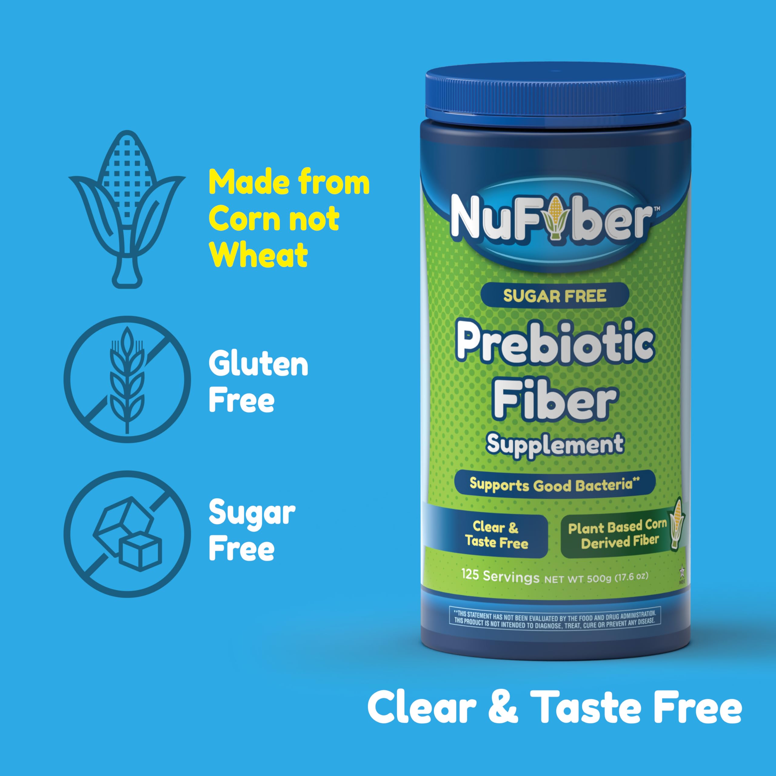 Corn-based prebiotic fiber powder ingredients