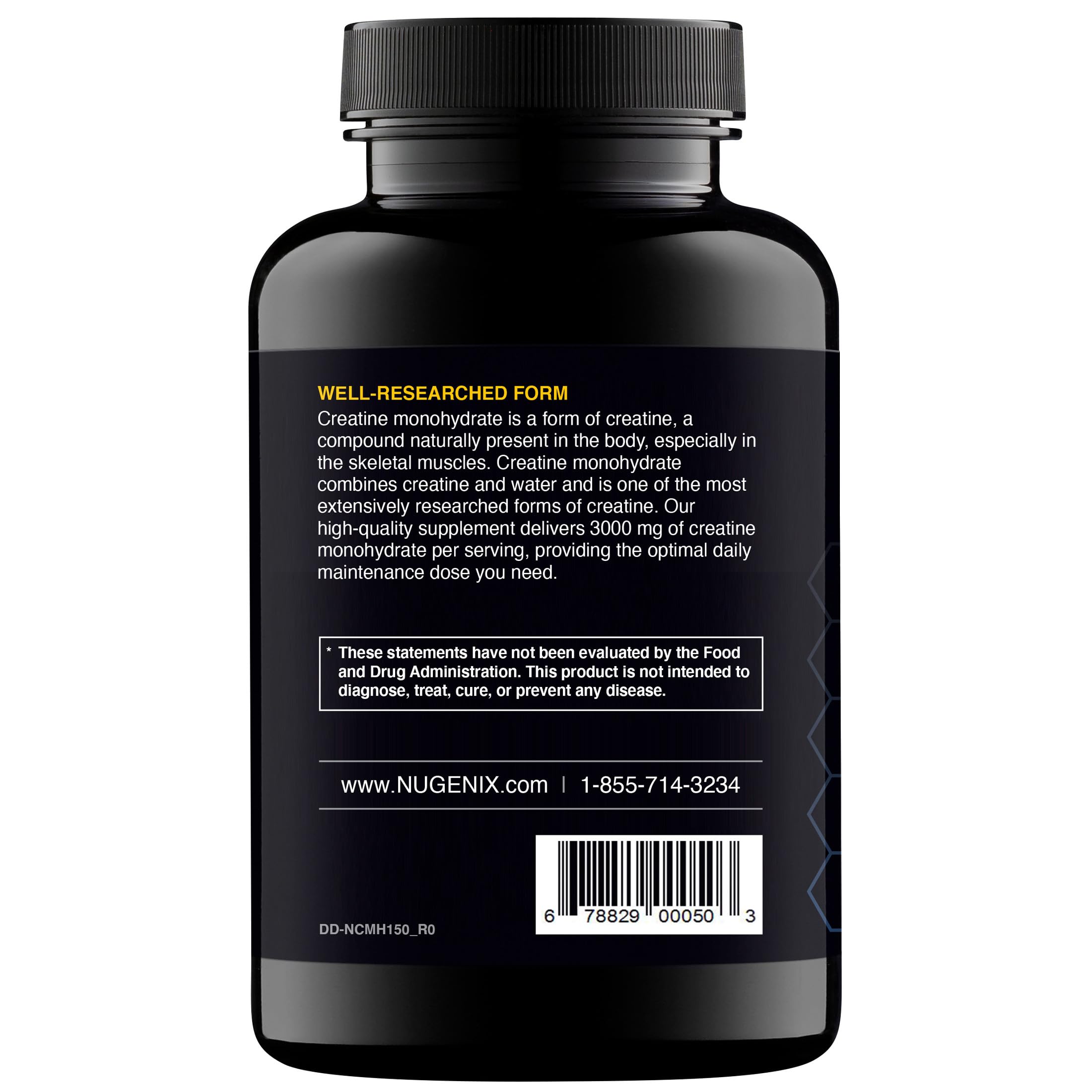 Front view of Nugenix Essentials Creatine Monohydrate packaging