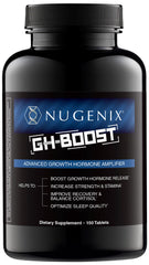 Nugenix GH-Boost bottle front showing packaging for nightly use.