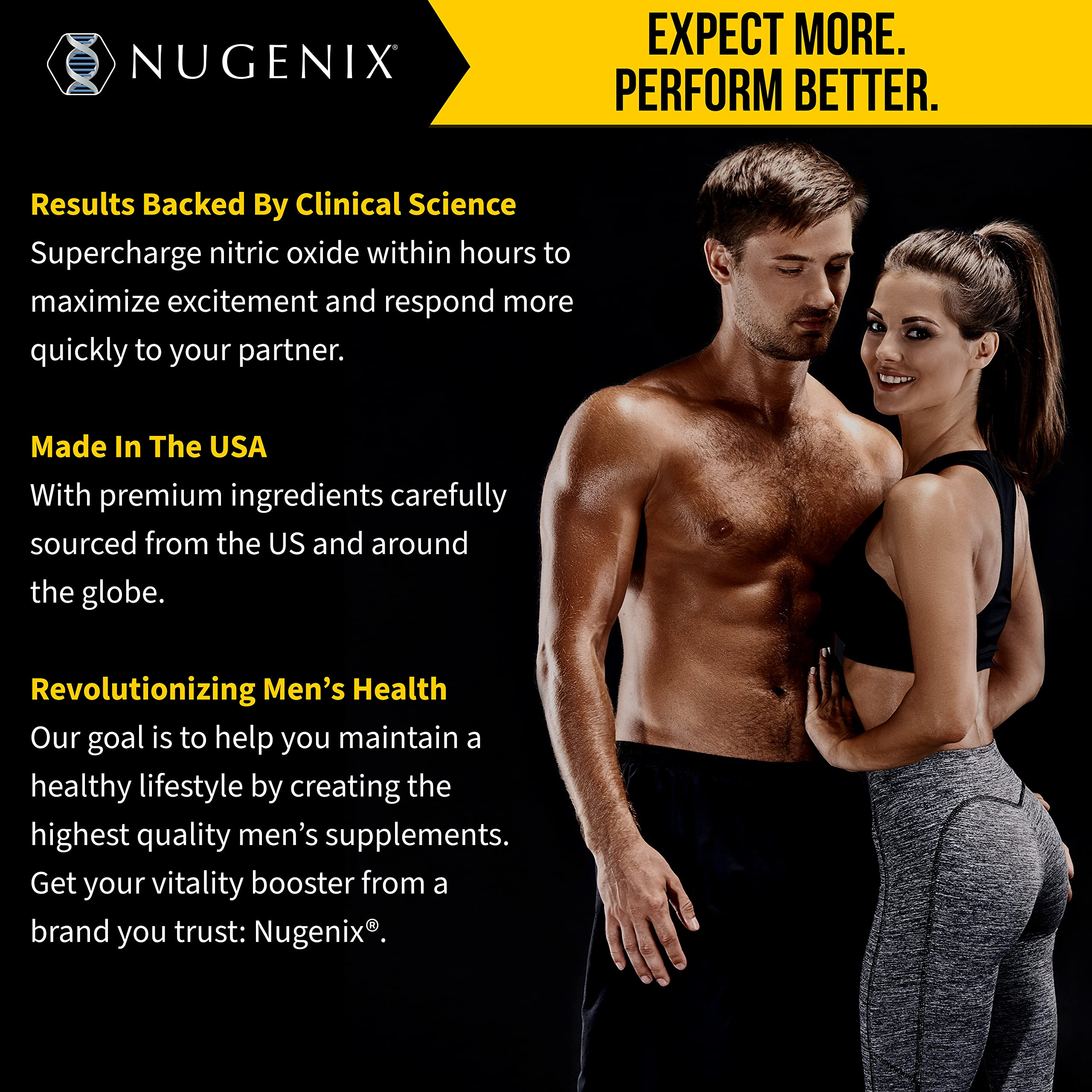 Nugenix Perform with other Nugenix products highlighting stacking for enhanced vitality.