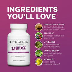 Supplement facts panel for Nugenix Women's Libido Booster