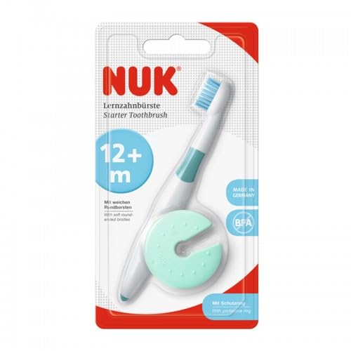 Rounded brush head on NUK Starter Toothbrush