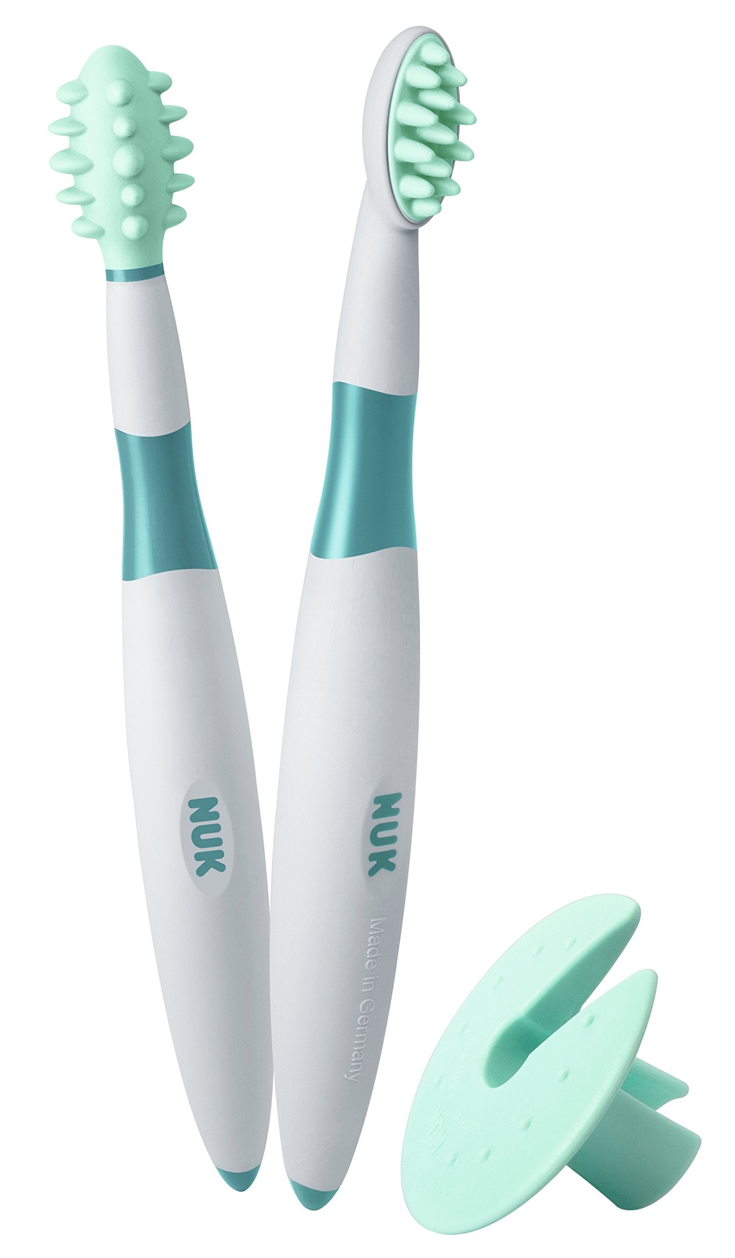 NUK Training Toothbrush Set displaying two BPA-free brushes