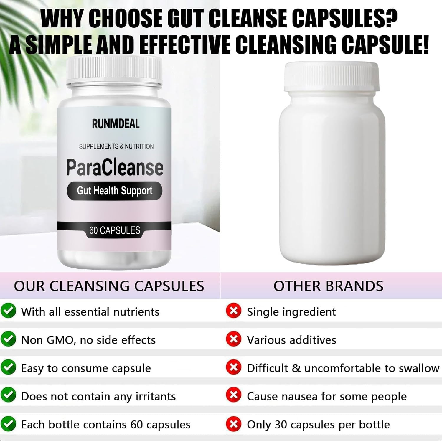 Nature-powered gut health benefits illustration