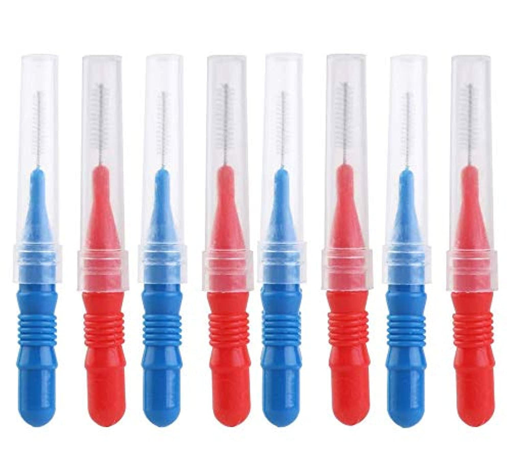 NUOLUX blue 3mm interdental brush head close-up