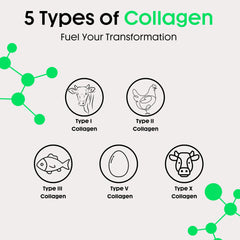 Green tea leaves and collagen ingredients concept for Nuray product