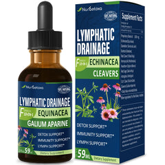Nurbetoxa lymphatic drops bottle ready for daily use, supporting gentle lymphatic wellness.