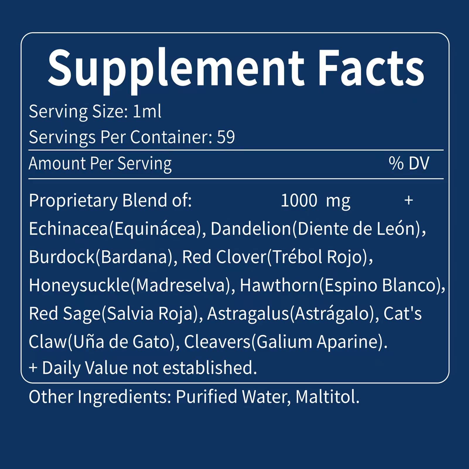 Nurbetoxa drops paired with immune-support herbs suggesting potential immune resilience.
