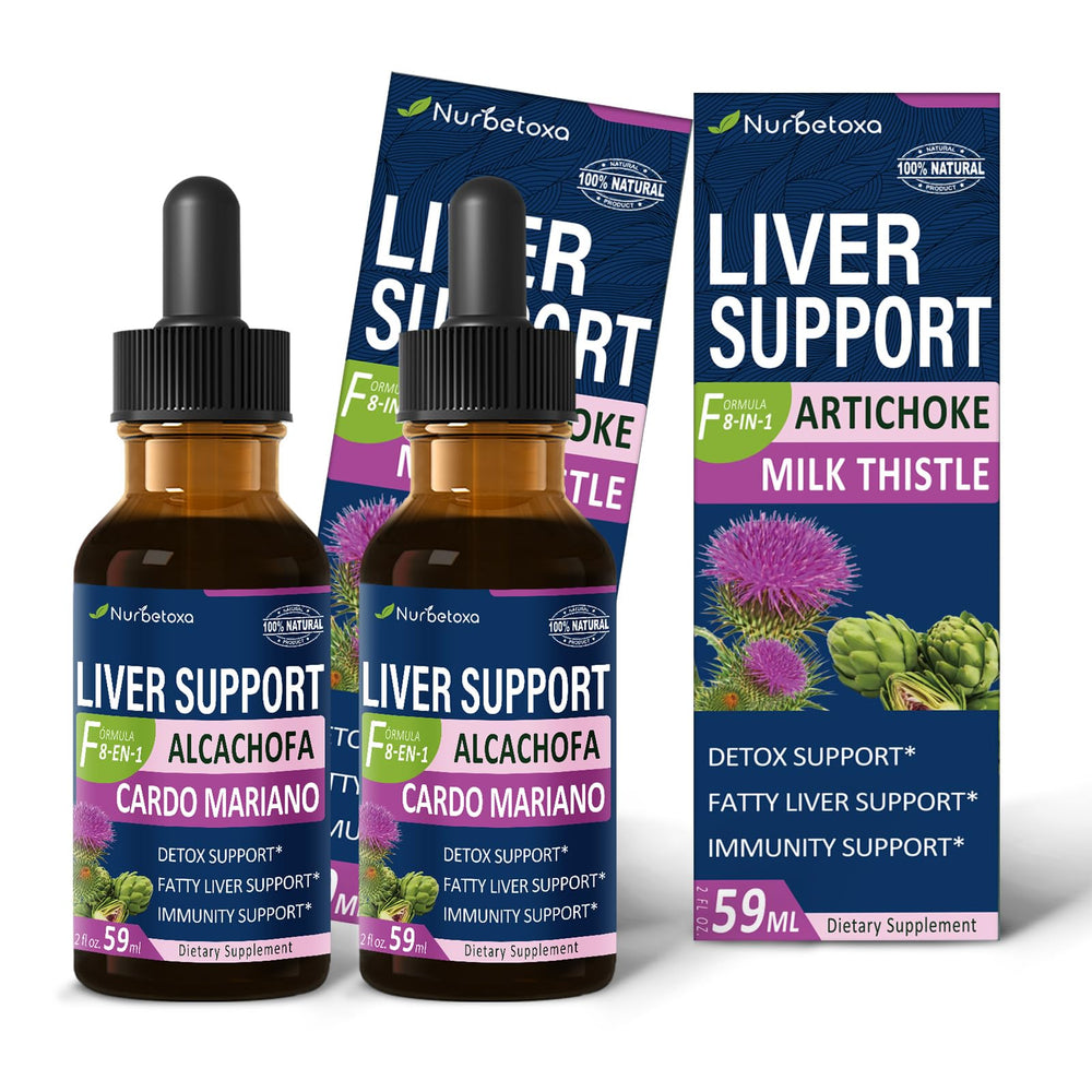 Nurbetoxa Milk Thistle Liver Support Drops bottle with dropper