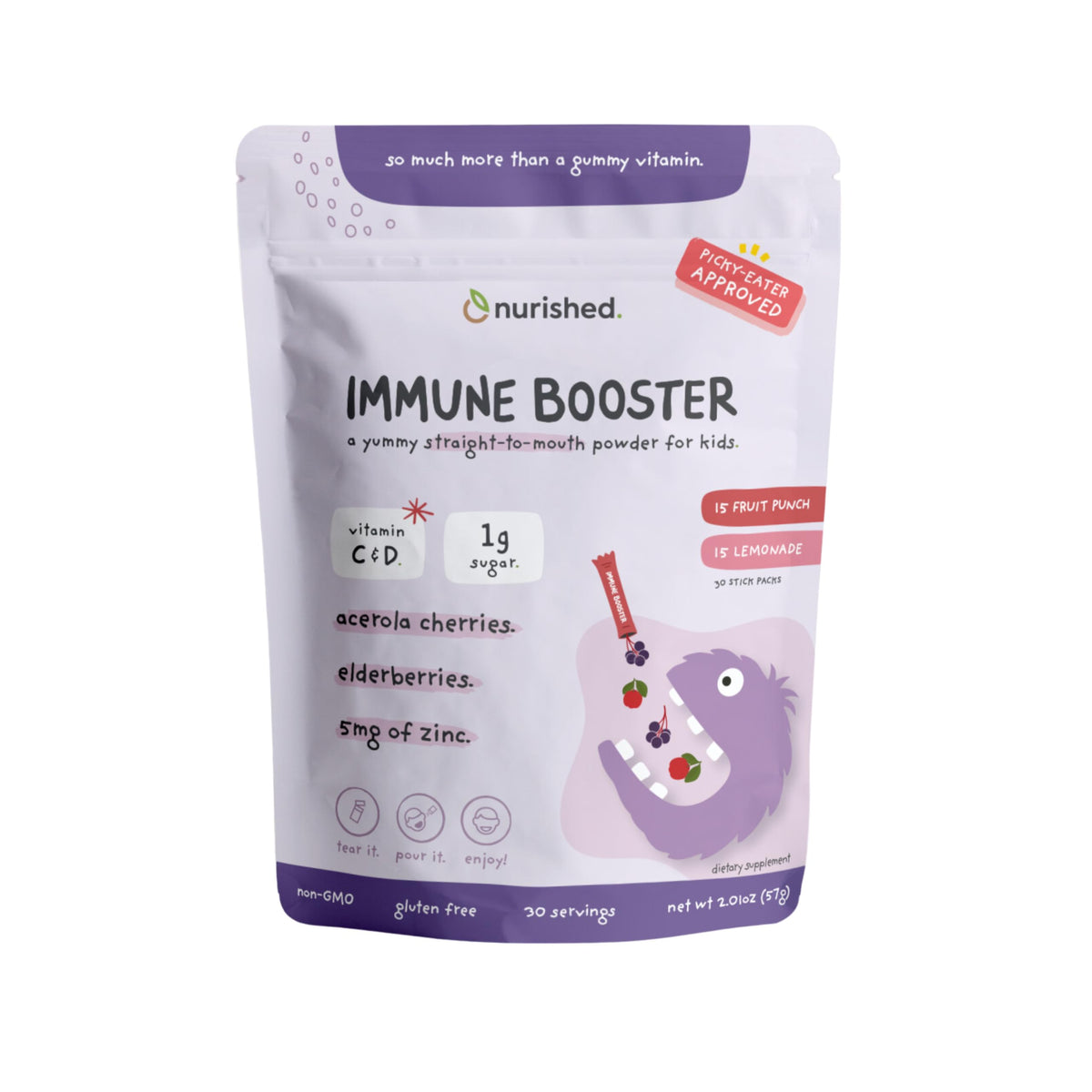 Ingredients: Elderberry and Acerola in Nurished Kids Immune Booster