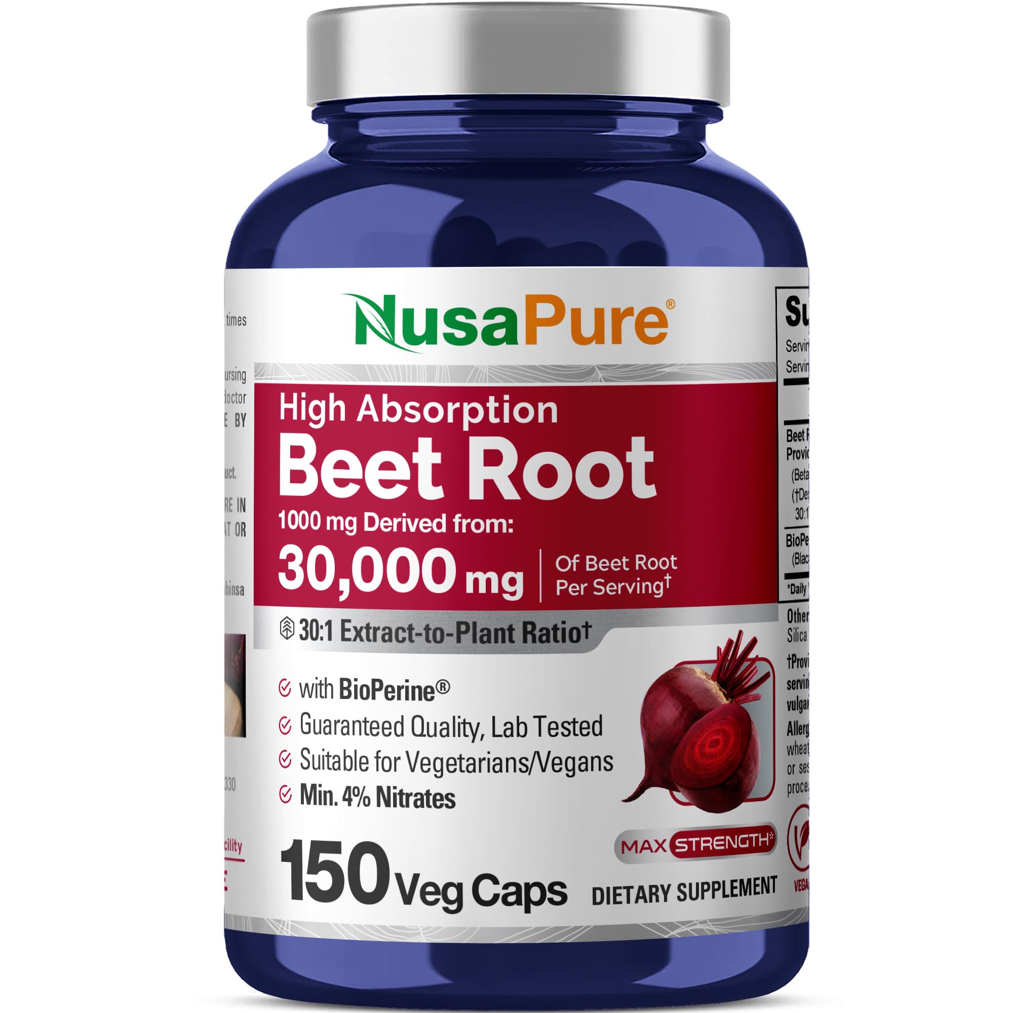 NusaPure Beet Root 30:1 Extract bottle label