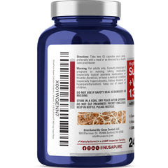 Package showing 240 veggie capsules for a 120-day supply