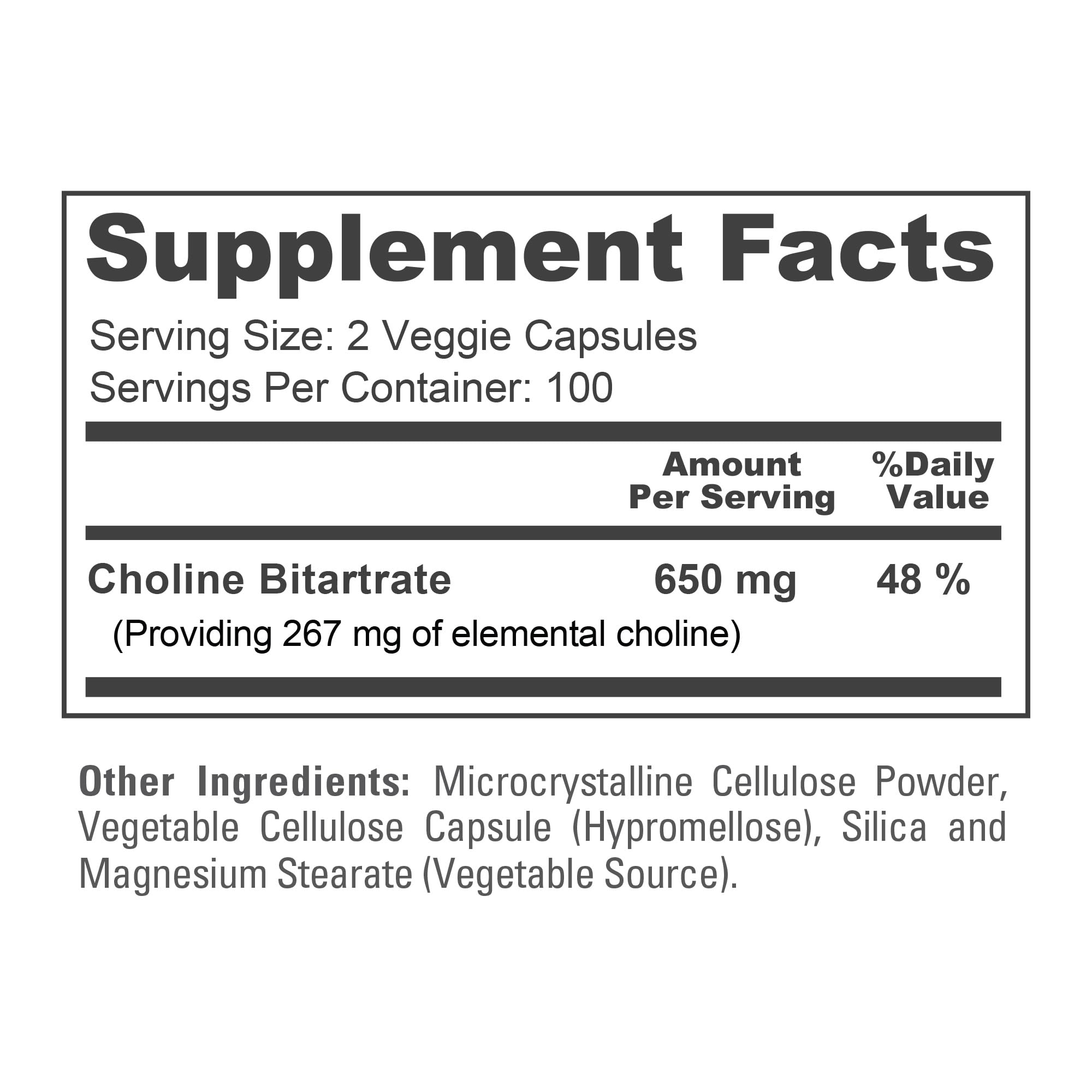 Vegan-friendly choline bitartrate product image