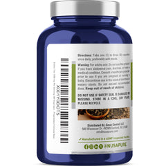 Close-up of NusaPure Essiac Tea label details