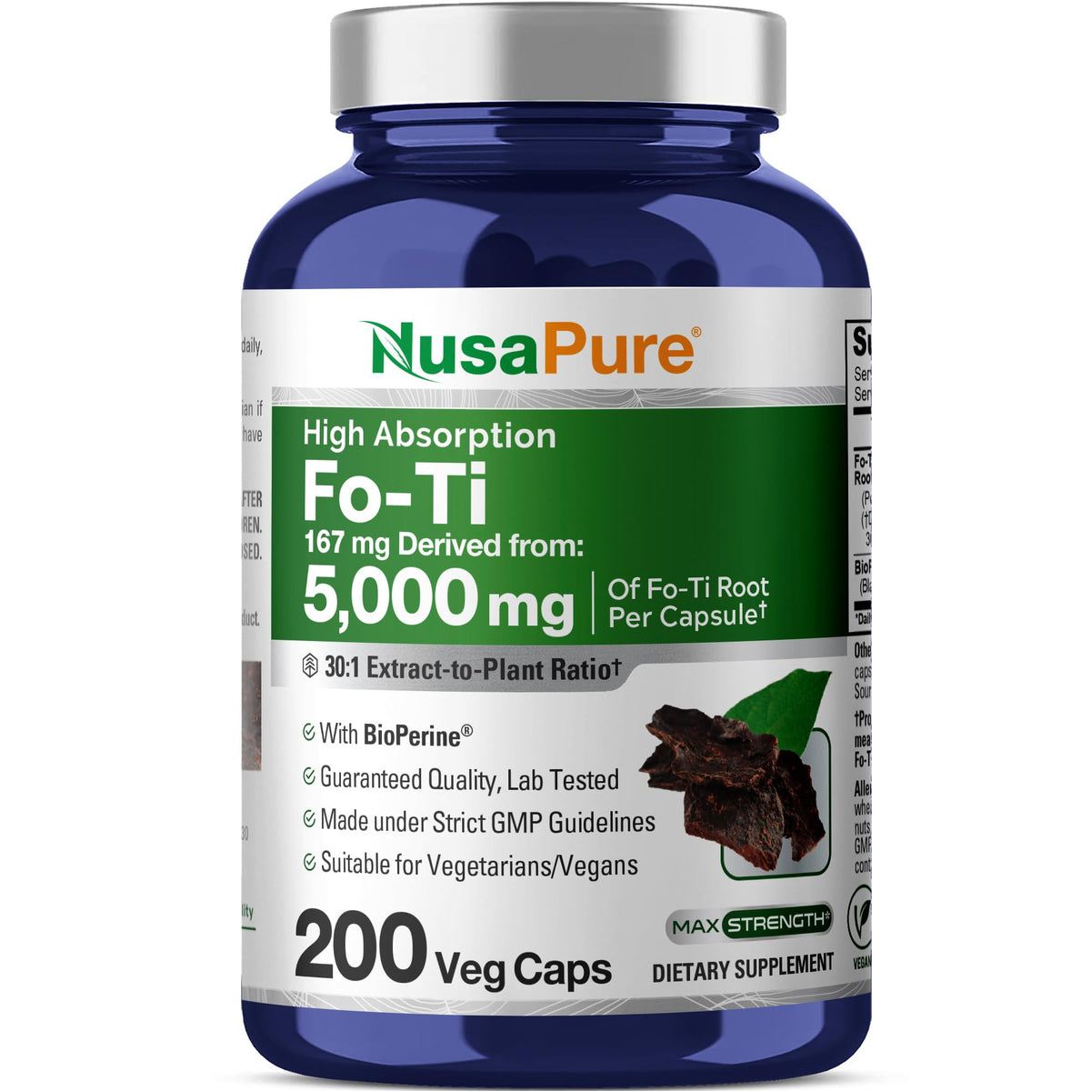 NusaPure Fo-Ti 30:1 extract, 167 mg per veggie capsule