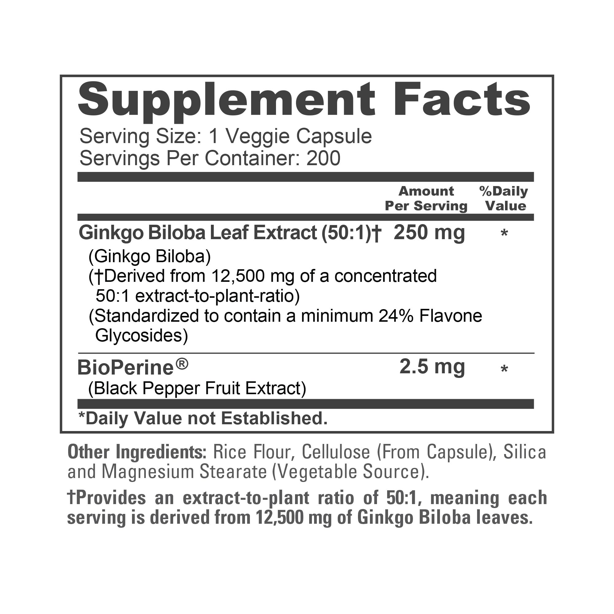 Bioperine for enhanced absorption.