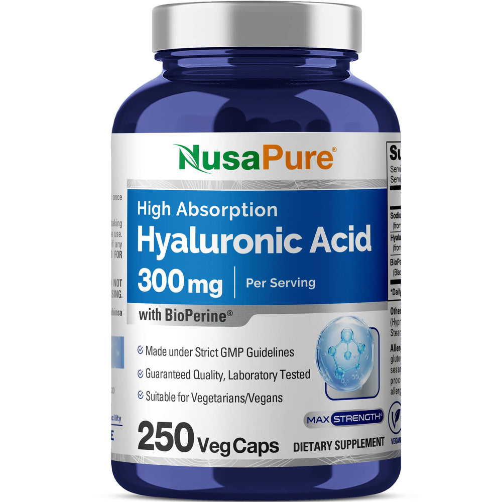 NusaPure Hyaluronic Acid 300mg bottle front view