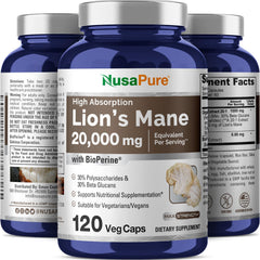 Lions Mane 30% polysaccharides information on label