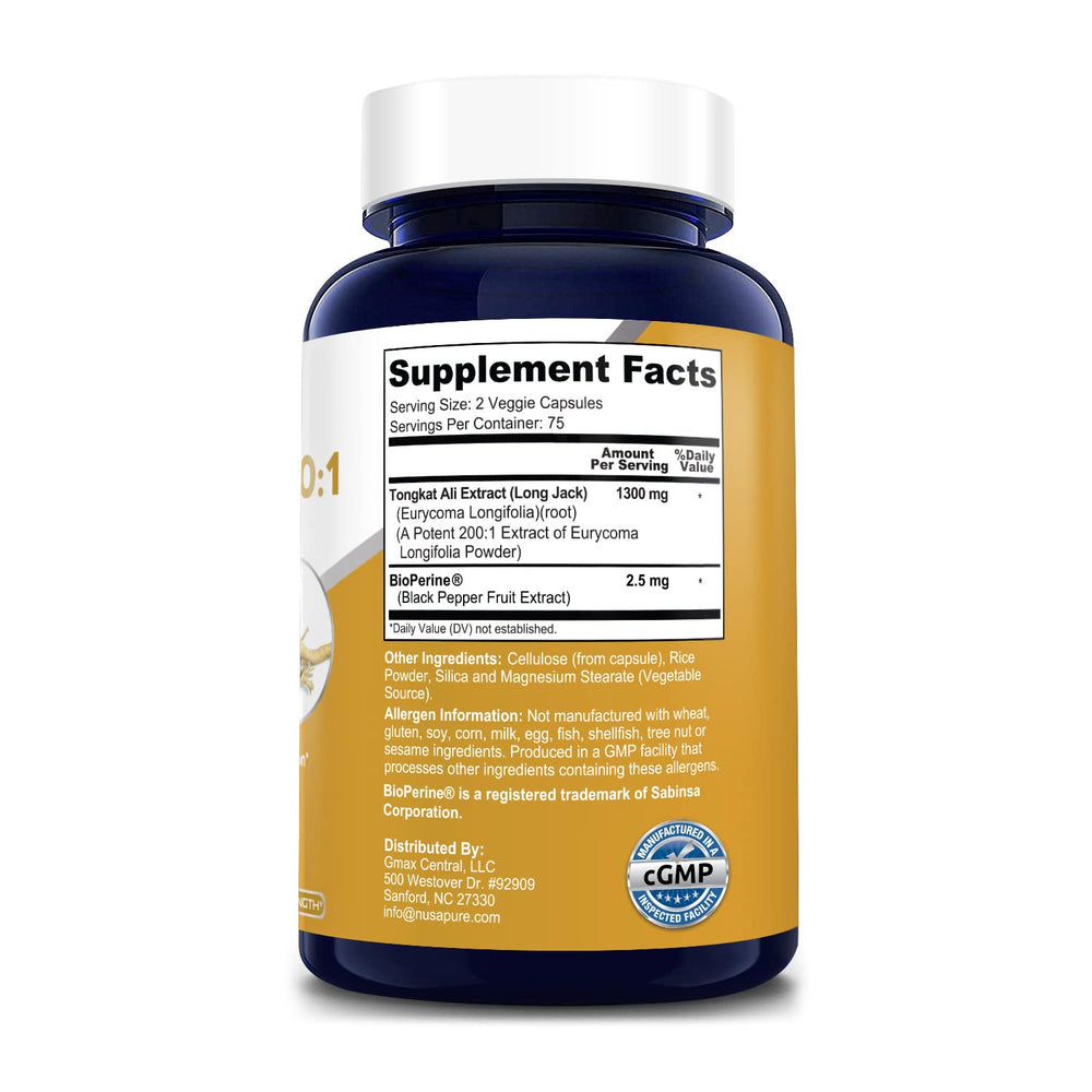 Bioperine ingredient visual on label