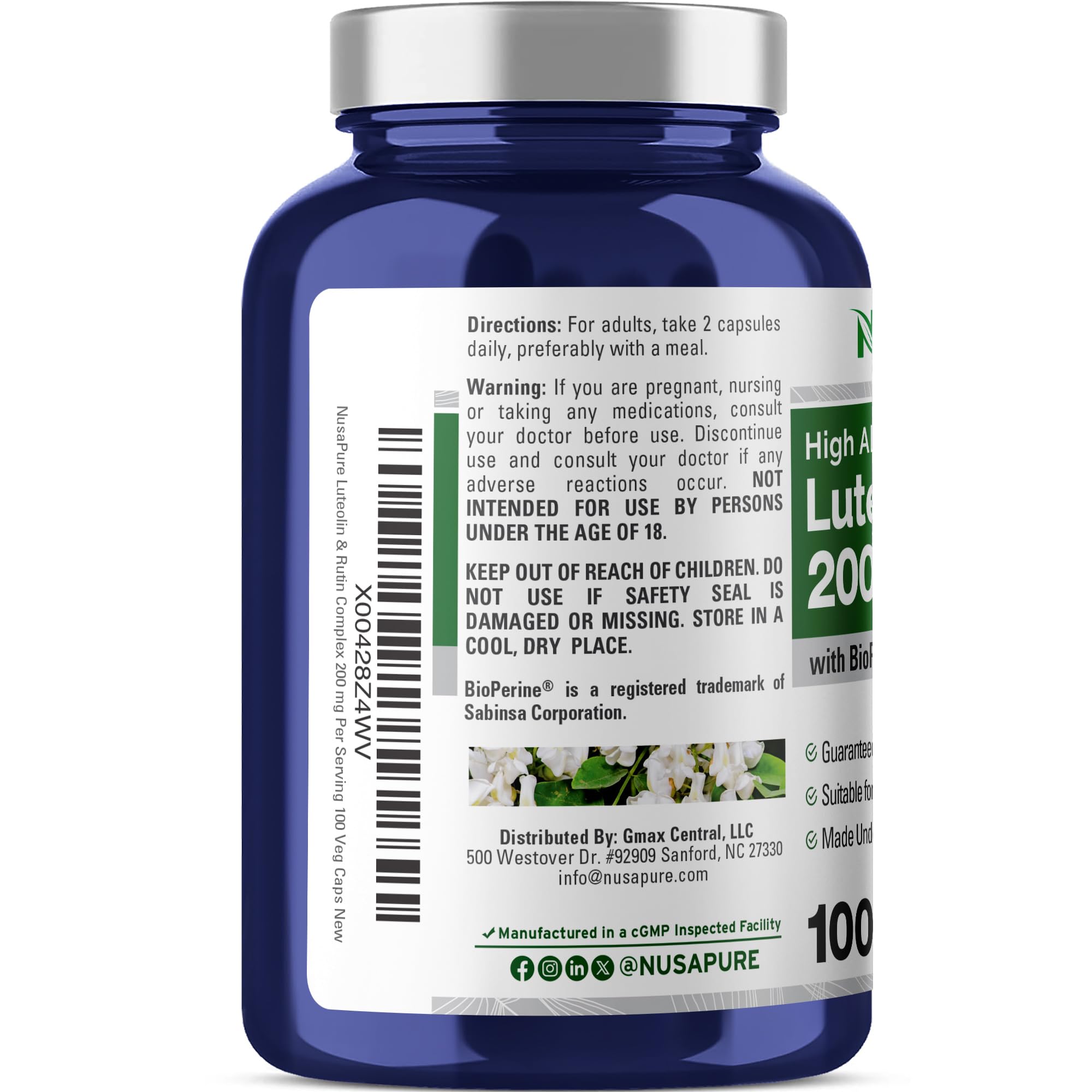 Bioperine inclusion highlighted on label