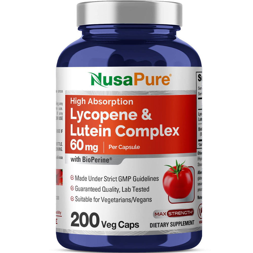 NusaPure Lycopene & Lutein Complex bottle front label