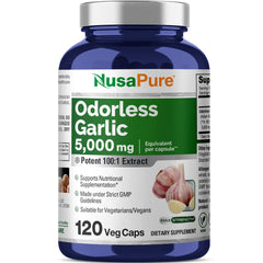 NusaPure Odorless Garlic bottle label
