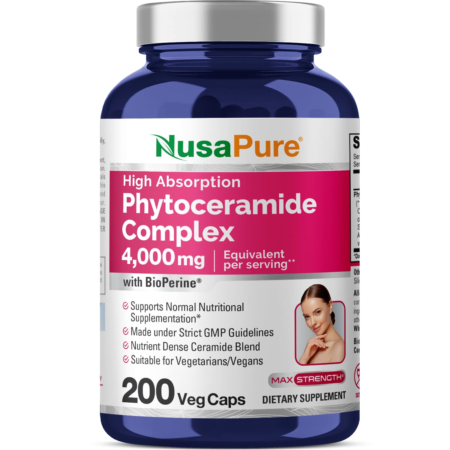 NusaPure Phytoceramide Complex bottle front view