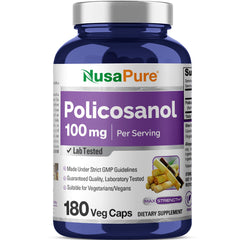 NusaPure Policosanol 100mg bottle front label