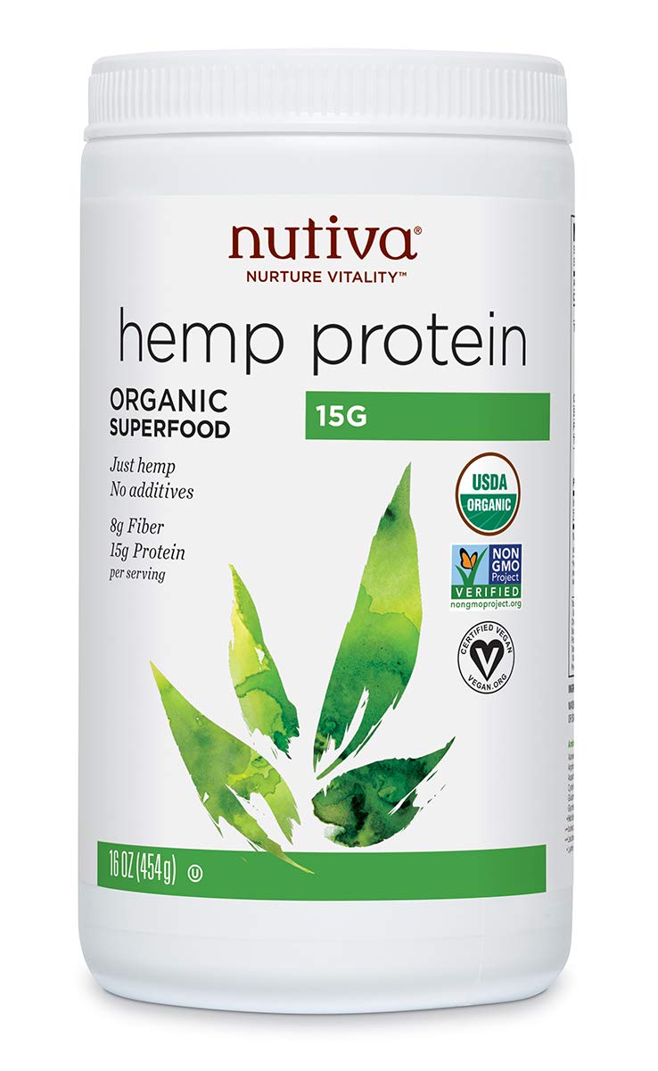 Front view of Nutiva Organic Cold-Processed Hemp Protein package