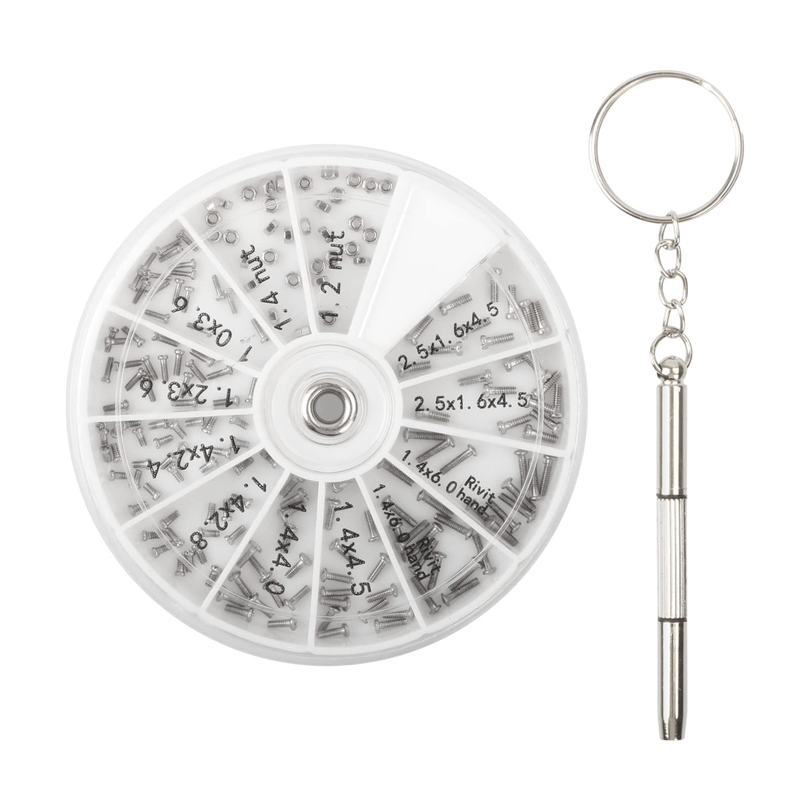 NUTJAM 120 PCS Eyeglass Repair Kit contents
