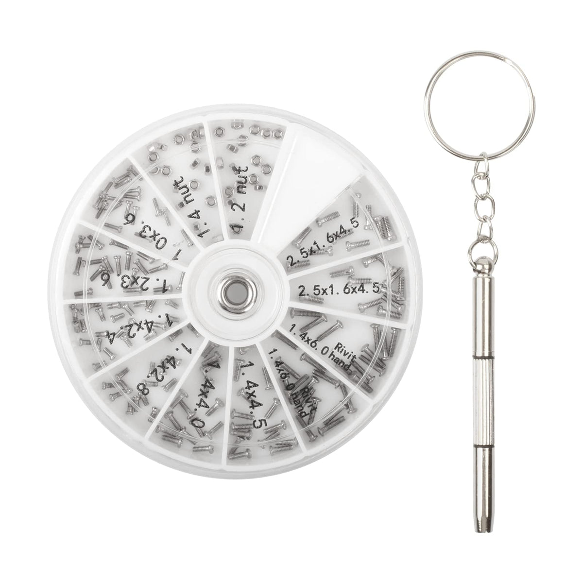 NUTJAM 120 PCS Eyeglass Repair Kit contents