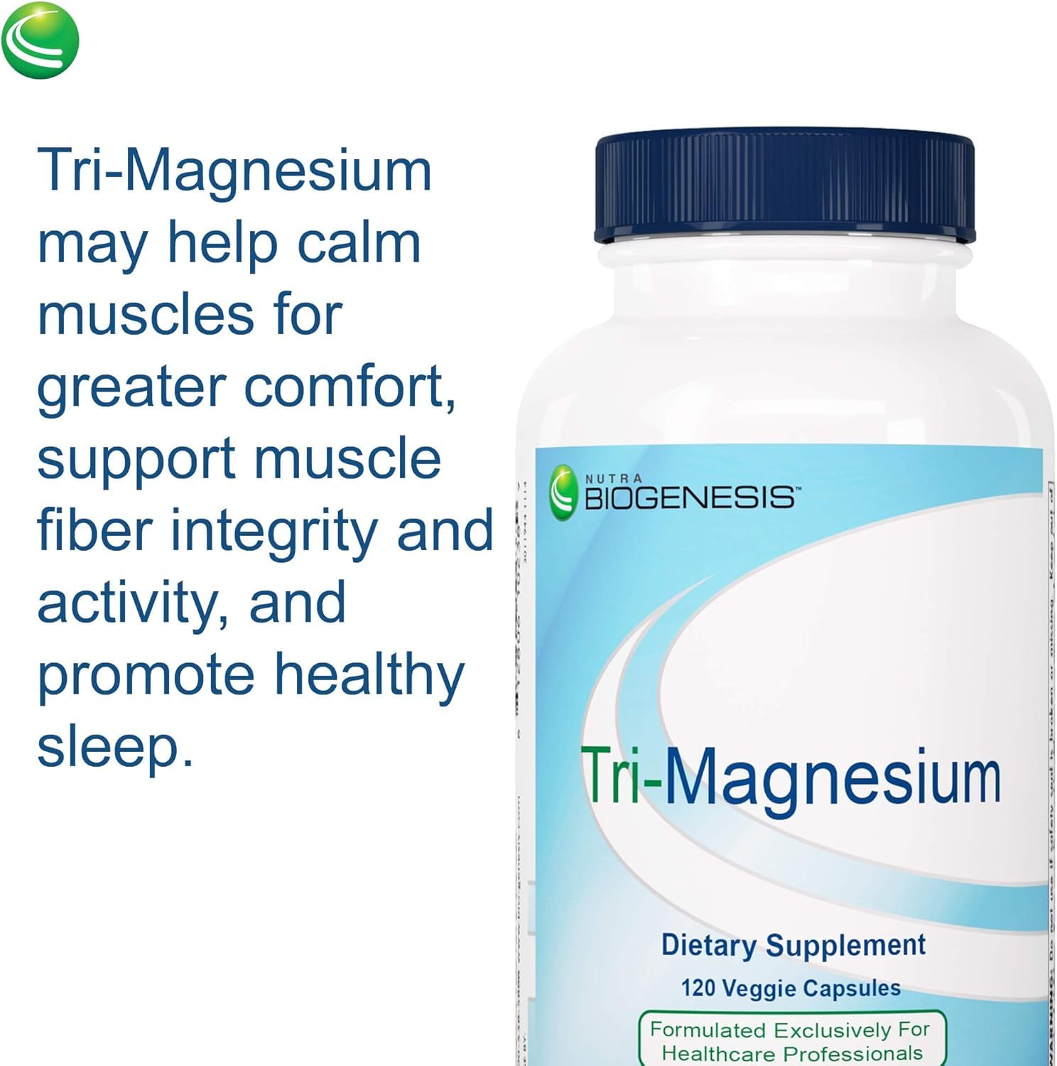 Pack shot of Nutra Biogenesis Tri-Magnesium 120 capsules