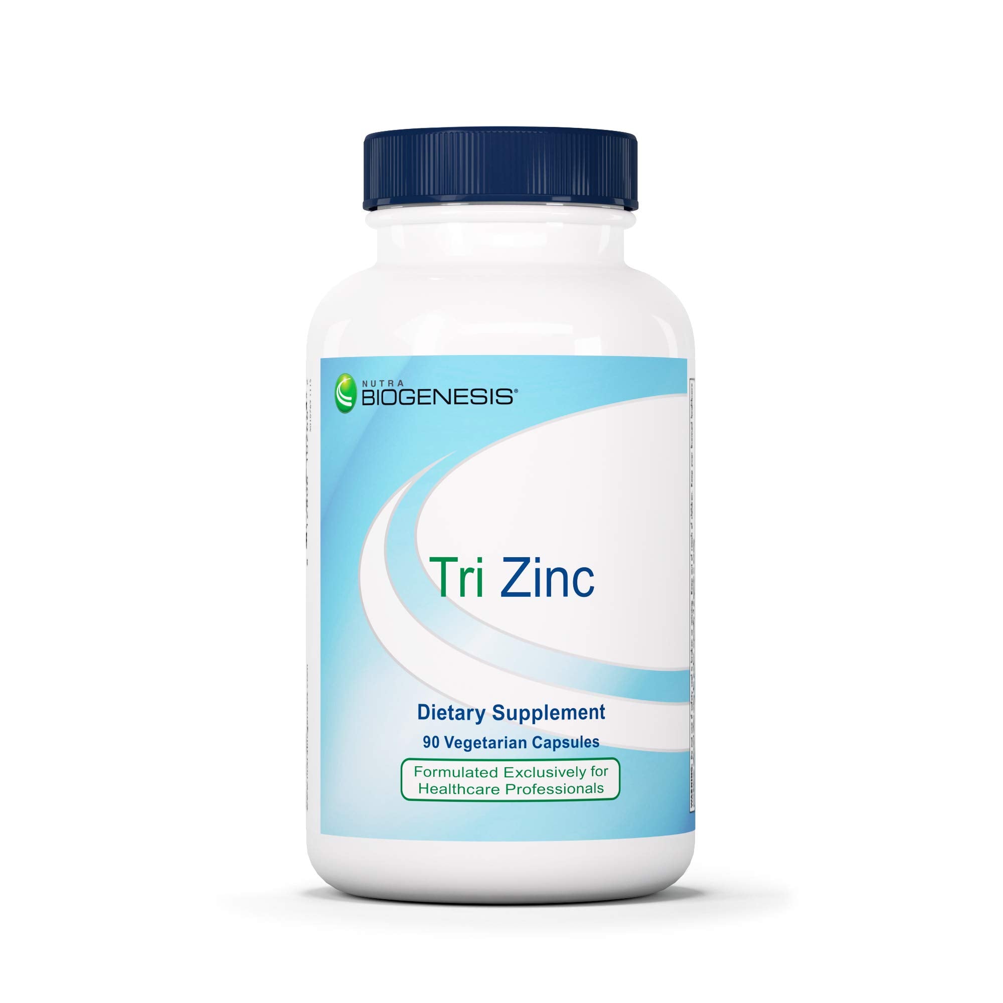 Nutra Biogenesis Tri Zinc bottle label and capsules