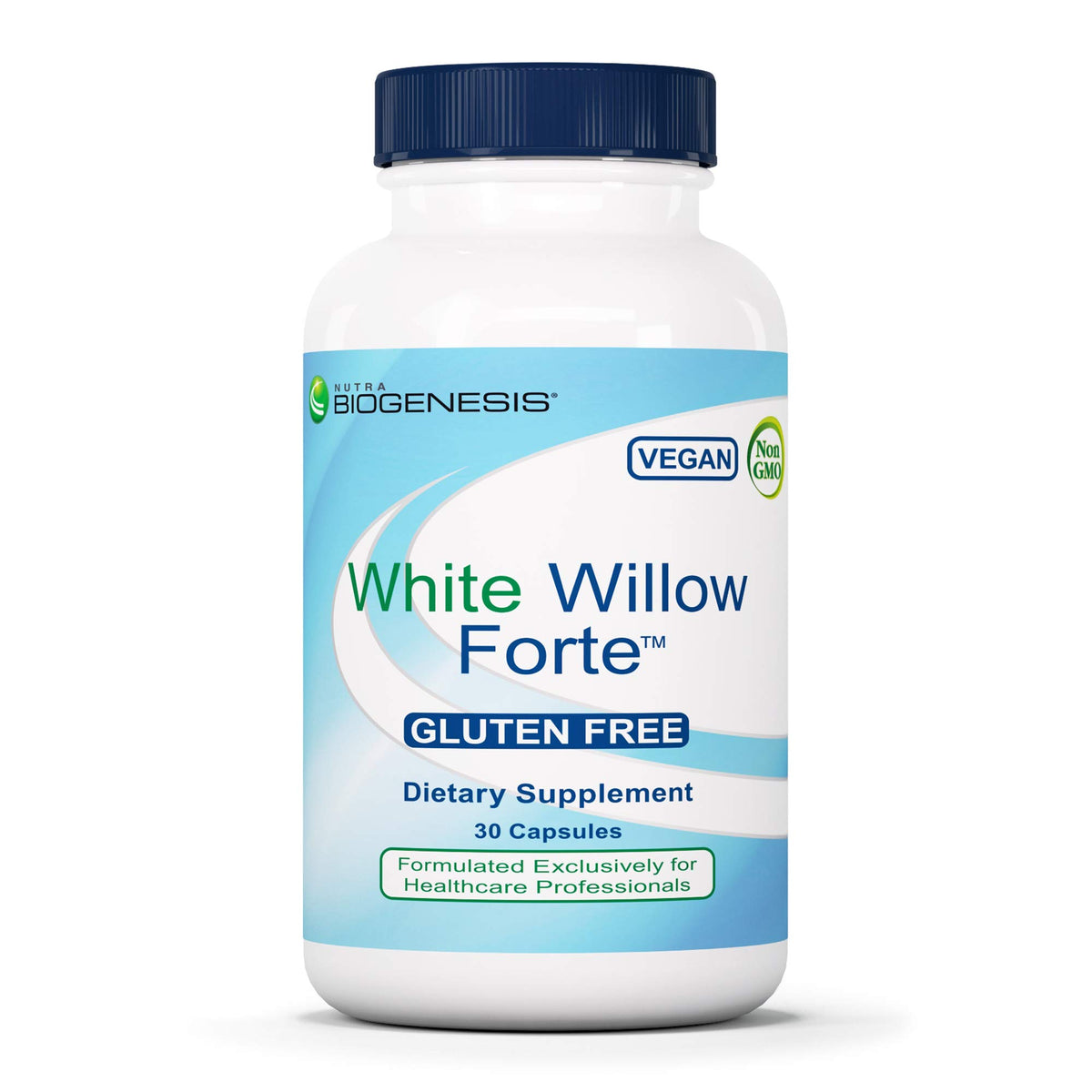 Nutra BioGenesis White Willow Forte bottle on white background