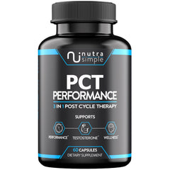 Nutra Simple PCT bottle-front image for post-cycle balance among athletes.