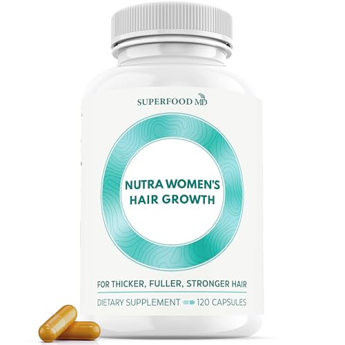 Nutra Women's Hair Growth Supplement bottle on a white background