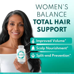 Close-up view of Nutra hair growth capsules