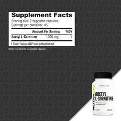 Close-up of NutraBio Acetyl L-Carnitine capsules