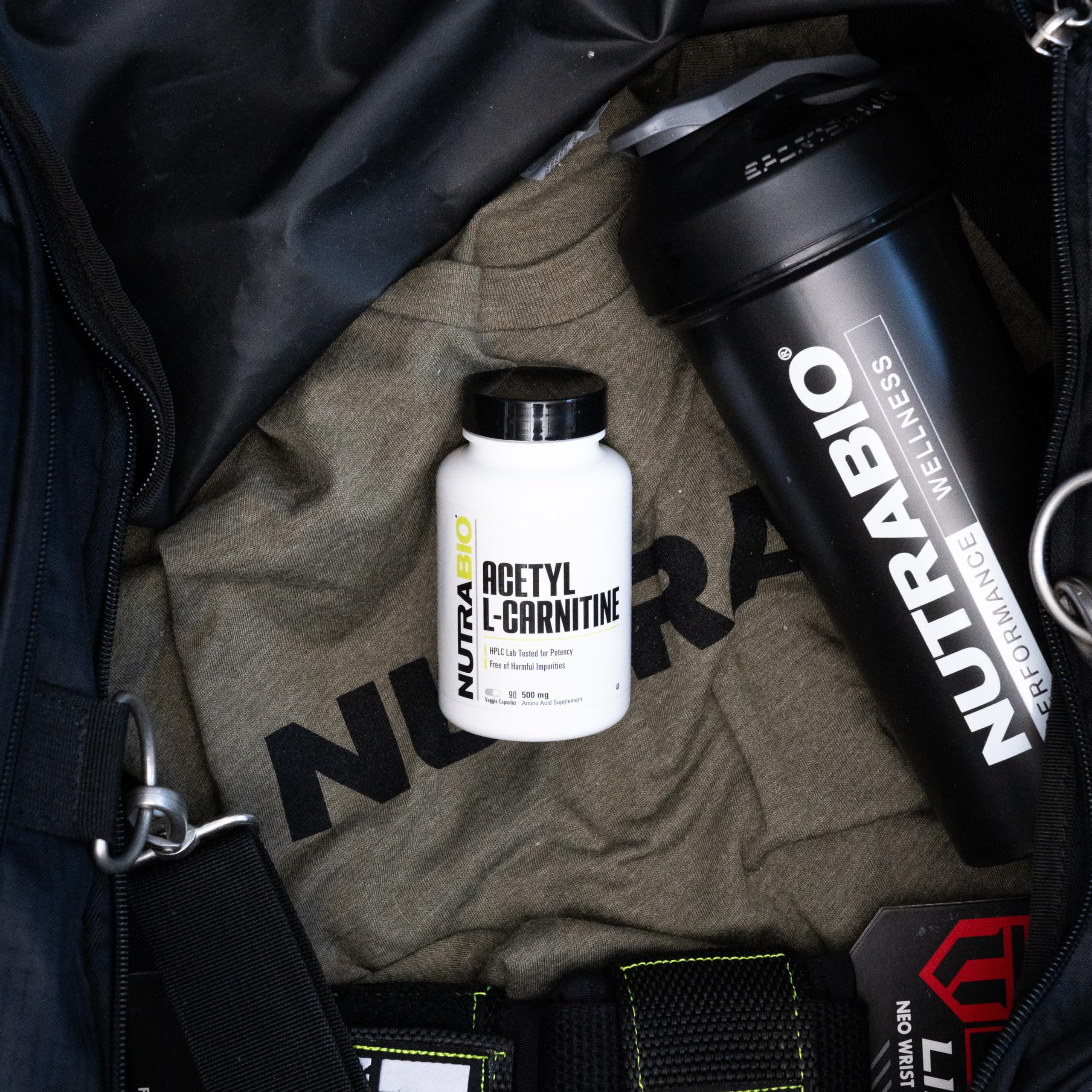 Third-party testing certification badge on NutraBio product