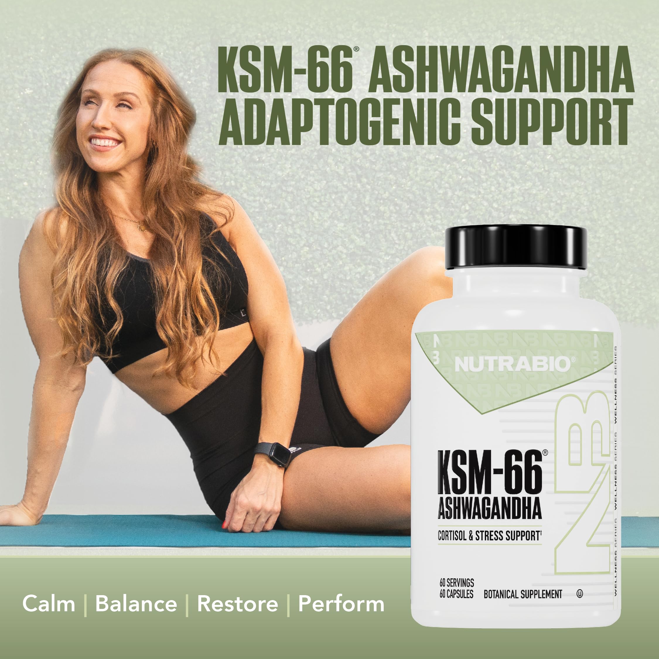 Close-up of a 600 mg KSM-66 ashwagandha capsule