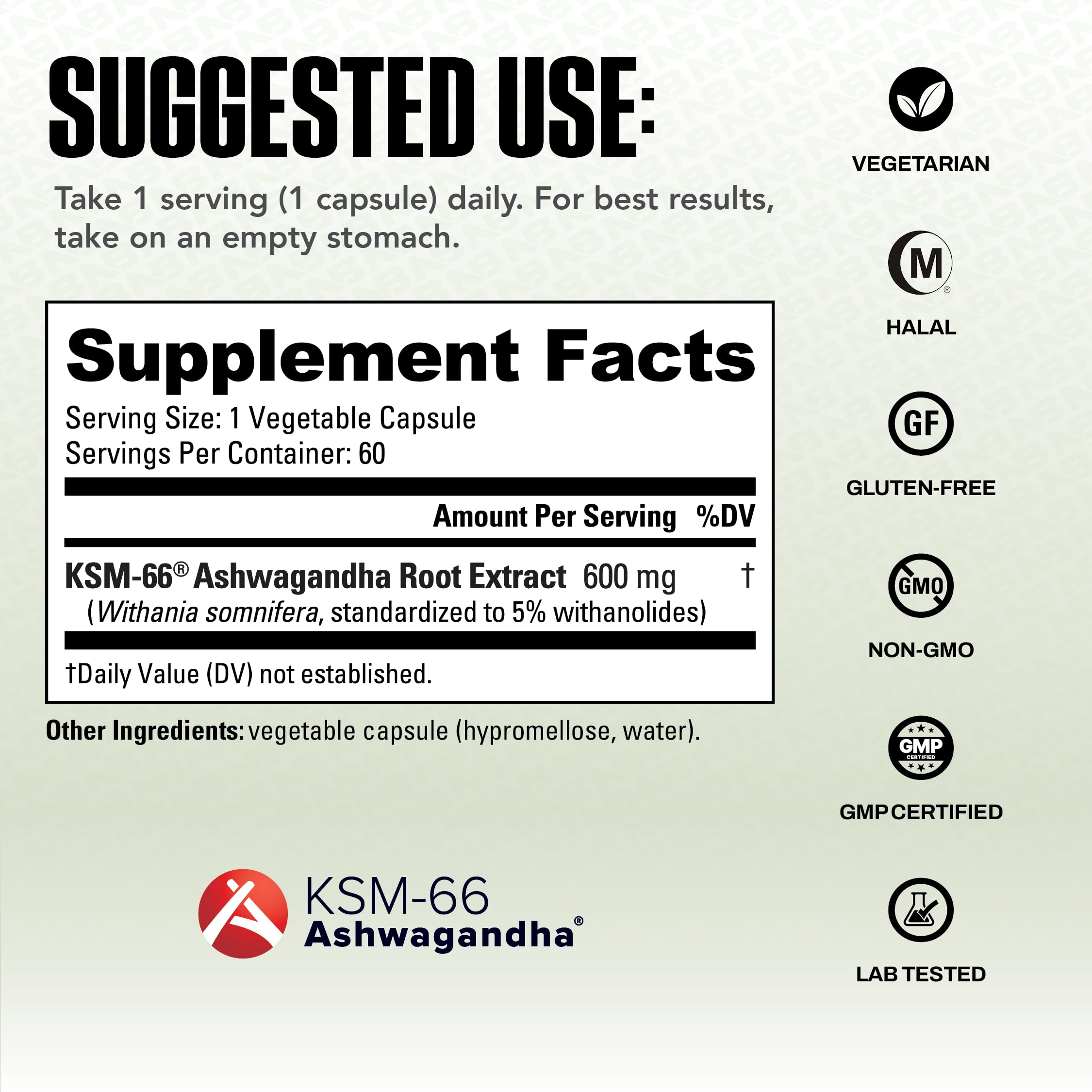 Organic KSM-66 ashwagandha root and leaves