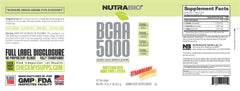 Fully transparent label information on NutraBio BCAA 5000