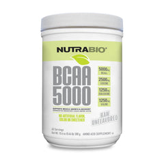 NutraBio BCAA 5000 Powder front label