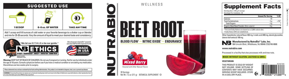 Lifestyle image showing athletic use of NutraBio Beet Root Powder
