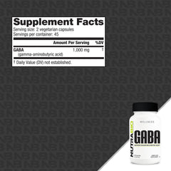 Close-up of NutraBio GABA 500mg capsules