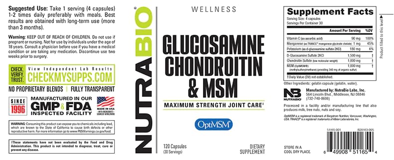 NutraBio joint support packaging box