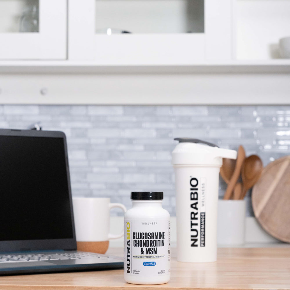 120-count bottle of NutraBio joint support supplement