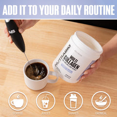 Smoothies and beverages featuring NutraBio collagen powder