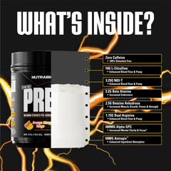 NutraBio STIM-Free PRE label front clearly showing product name and form