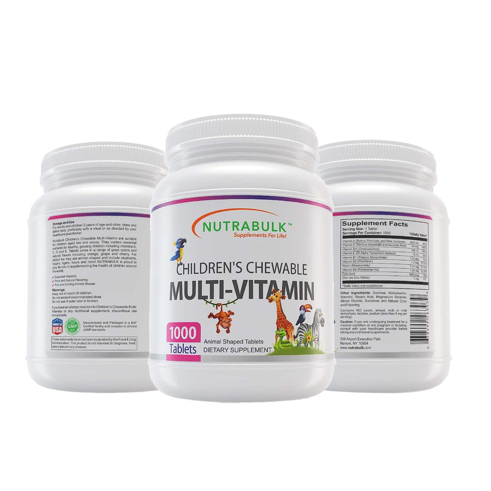 Packaging side view of NutraBulk multivitamins